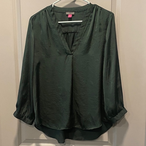 Vince Camuto Forest Green Blouse Size M - Picture 1 of 9